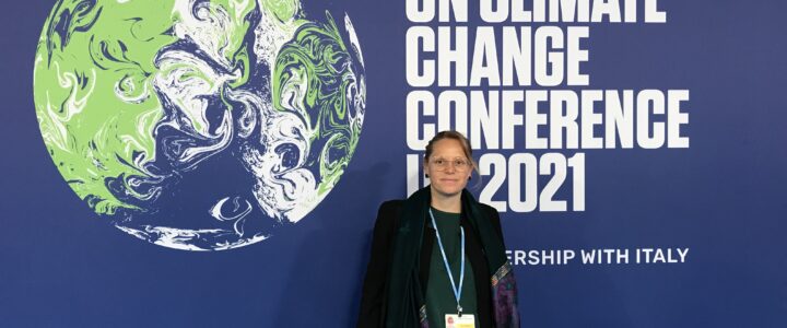 Jitka Martínková na COP26 jako pozorovatelka za Klimatickou koalici